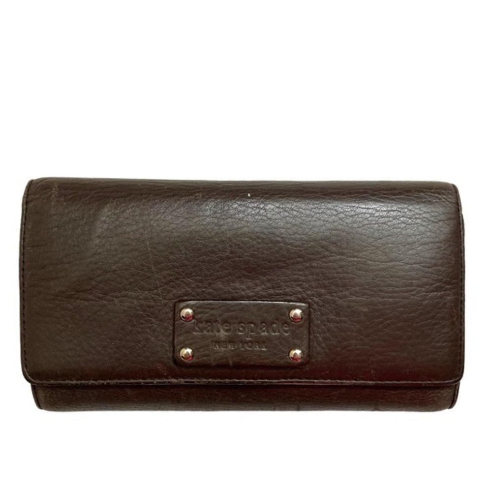 Kate spade dark brown leather wallet